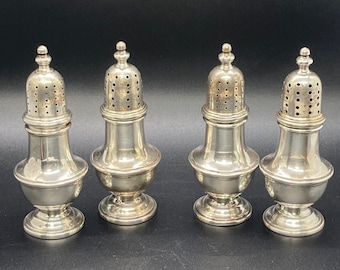 Vintage Clarence A. Vanderbilt Sterling Silver Salt and Pepper Shakers