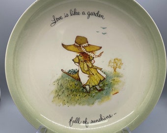 Vintage Holly Hobbie Placa de saludos americanos
