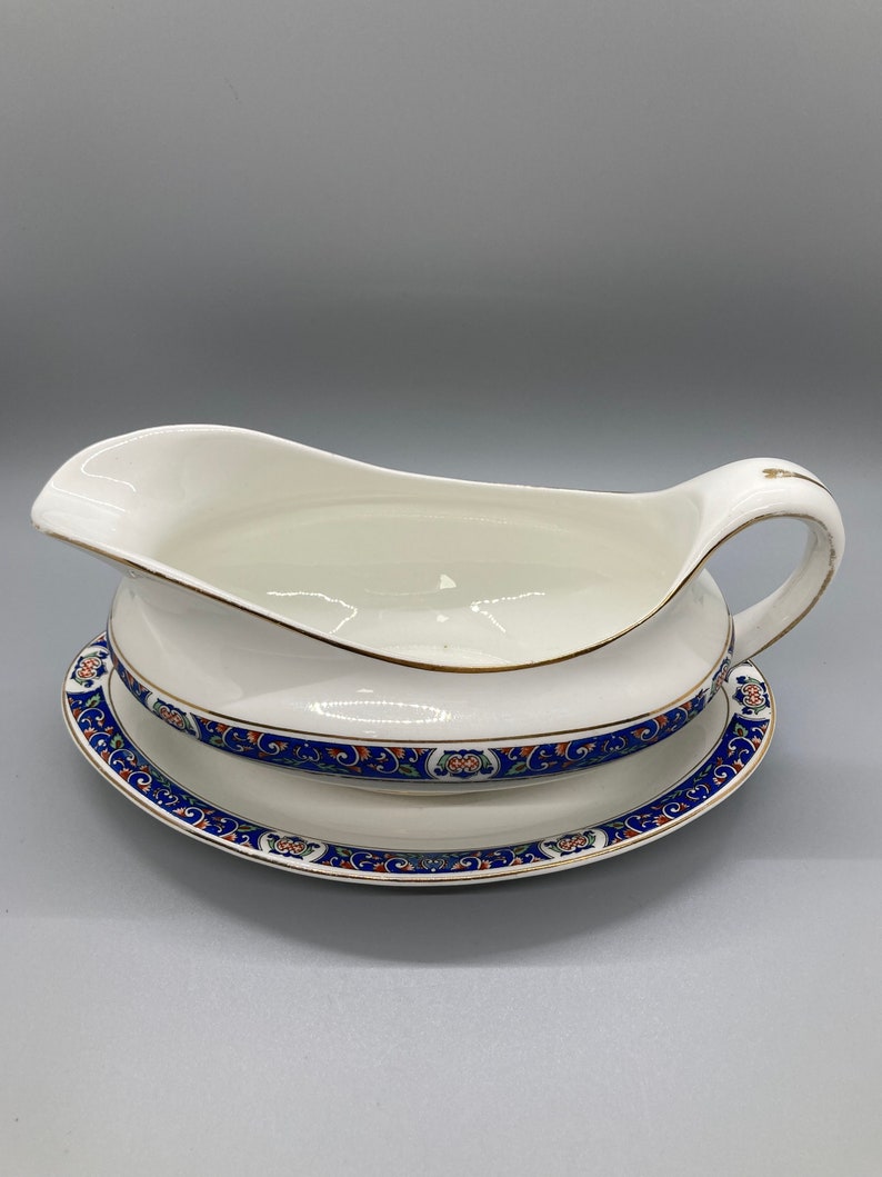 Vintage John Maddock and Sons Gravy Boat and Under Plate Etsy