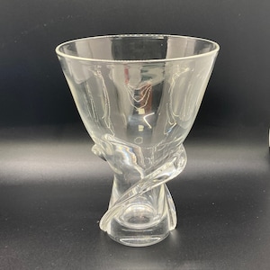 Vintage MCM Signed Steuben Whirlpool Vase *CHIPPED*