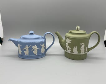 Tetera pequeña vintage *individual* de Wedgwood Jasperware