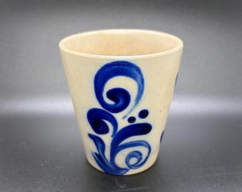 Tasse vintage en céramique émaillée à la pierre, tournée à la main