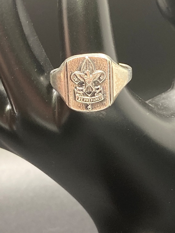 Vintage Sterling Boy Scouts of America Signet Ring