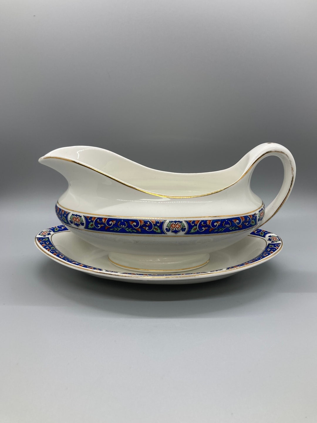 Vintage John Maddock and Sons Gravy Boat and Under Plate Etsy