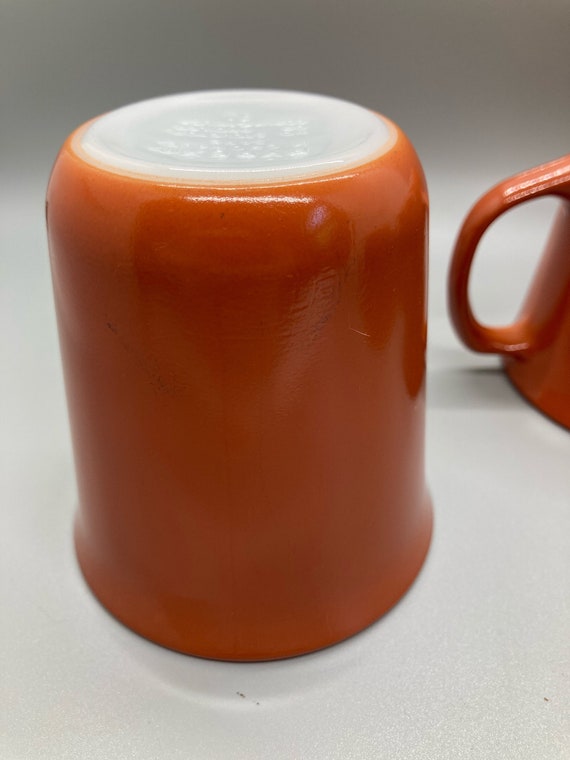 Six Vintage 1960/70's Pyrex Burnt Orange Coffee Mugs - Etsy