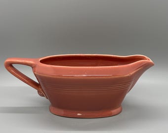 Vintage Homer Laughlin Gravy Boat in Harlequin Rose (Pink)