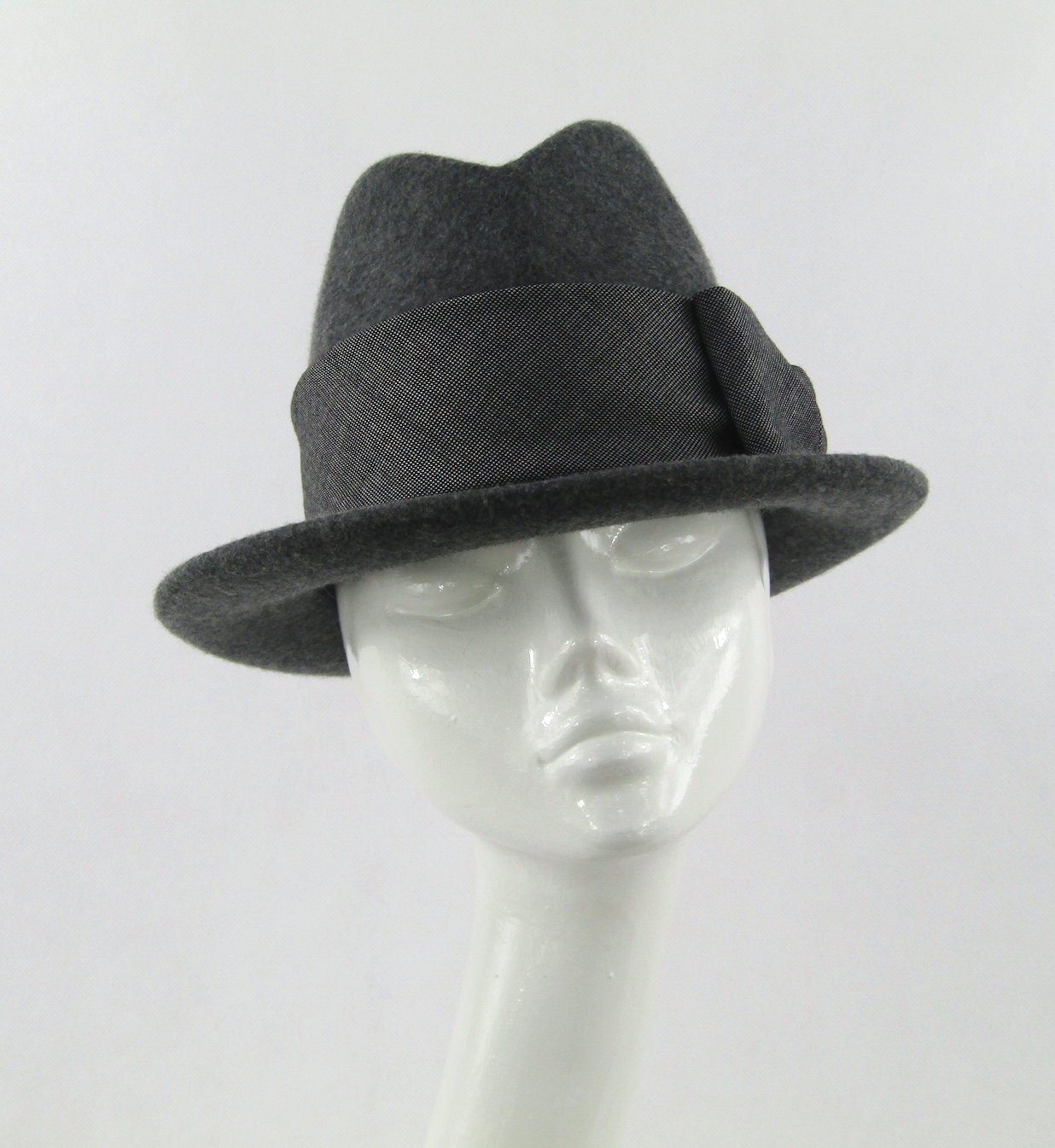 Bespoke Mens/Unisex Charcoal High Crown Wool Felt Hat Races Etsy