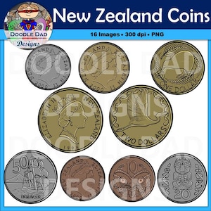 New Zealand Coins (Currency, Money, Change)