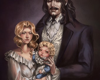 Castlevania Family Values Digital Art Print