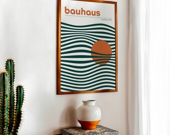 Bauhaus Poster Print, Bauhaus Printable Poster, Geometric Wall Art, Home decor, Mid Century Modern, Bauhaus Decor, Minimalist Wall Art