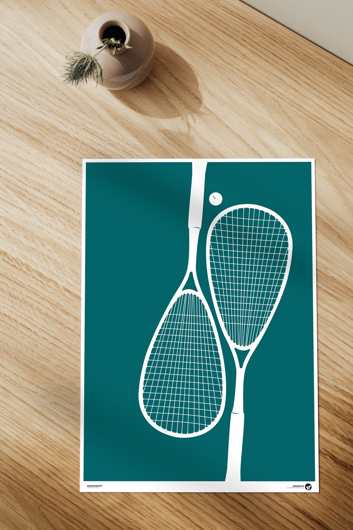 Two Squash Rackets Cartoon Squash Rackets Art Print: Minimalist Sport Poster (digital Download) - Etsy
