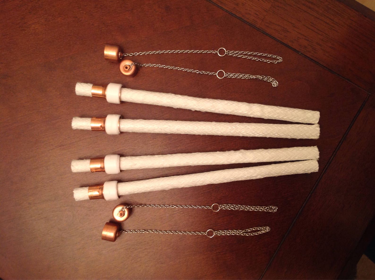Tiki Torch Wicks With Wick Holders and Copper Snuffer Caps Etsy