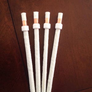 Wine bottle Tiki torch wicks with wick holders used to make wine bottle tiki torches. Set of 2 or 4, mosquito repellent backyard spring
