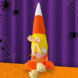 Halloween Candy Corn Girl Gnome - Tiered Tray Gnome - Farmhouse Gnome - Kitchen Gnome - Fall Gnome - Gnomes - Halloween Gnome - Gnome