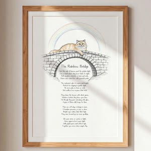 The Rainbow Bridge Poem | Rainbow Bridge Memorial Print | Loss Of Pet | Sympathy Gift | Digital Download | Printable Wall Art