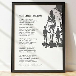 Wall Art For Mom | Two Little Shadows Poem | Mother&#39;s Day Gift For Mom | Nursery Decor | Printable Wall Art