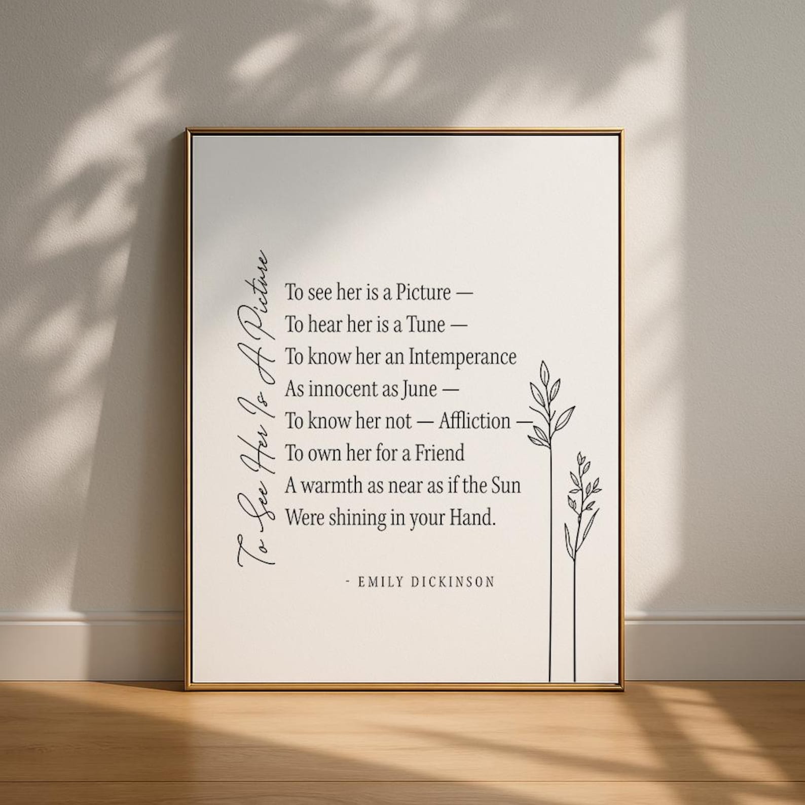 Emily Dickinson Friendship Poem Print 