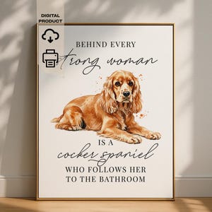Cocker-spaniëlhond badkamerkunst (digitale download)
