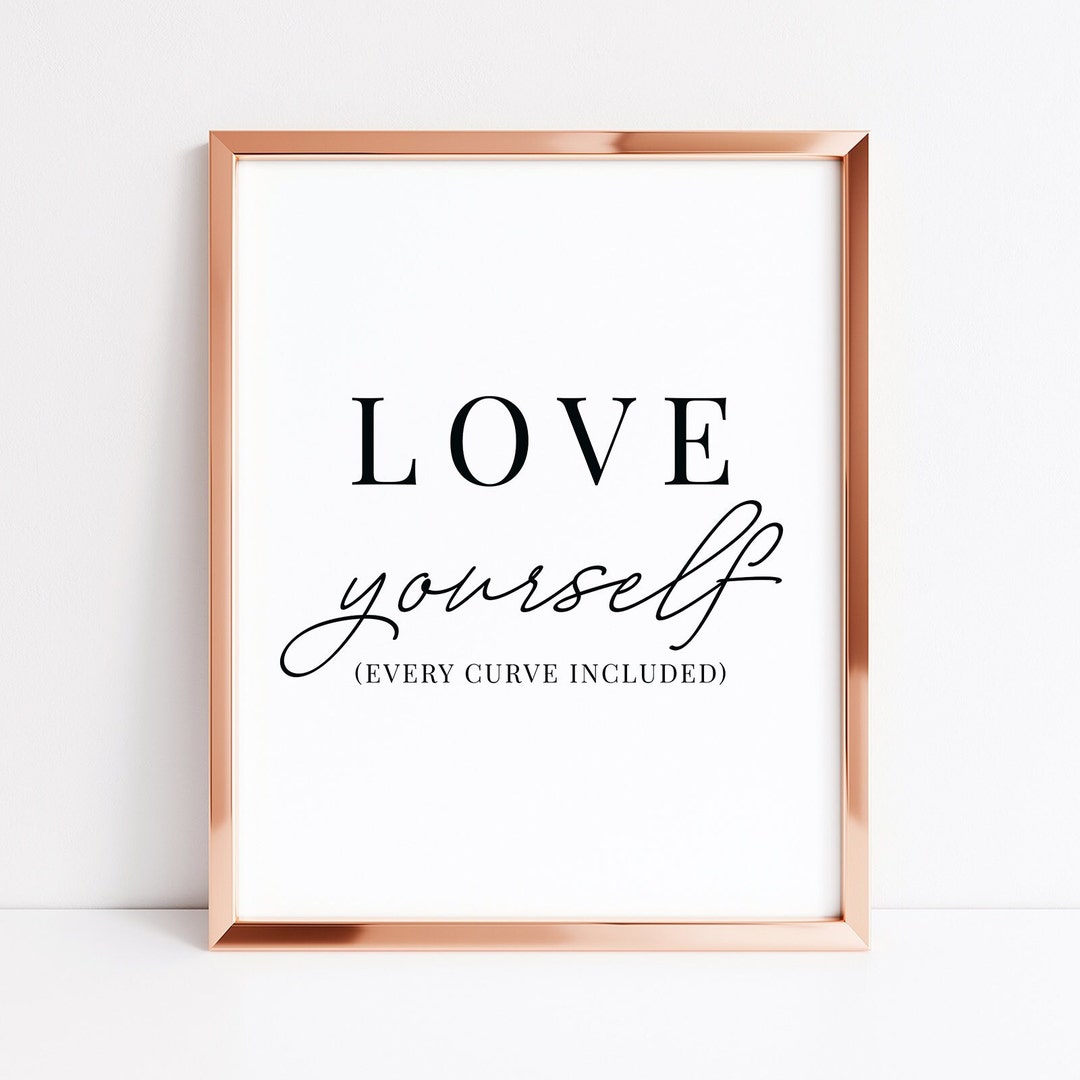 Liebe dich selbst in jeder Kurve Körperpositive Kunst