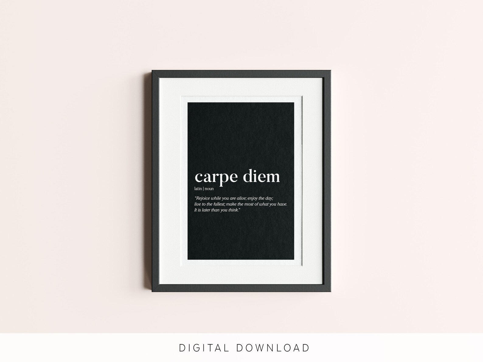 Carpe Diem Definition Printable Wall Art Etsy