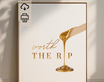 Worth The Rip, Waxing Room Decor, Waxing Artist Poster, Esthetician Beauty Salon, Printable Wall Art
