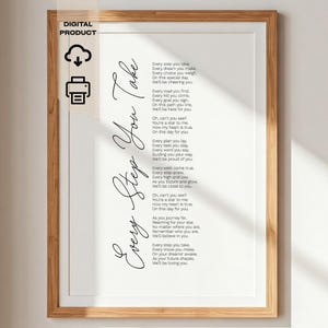 Graduation Poem Print: "Every Step You Take", Class of 2026 (Digital Download)