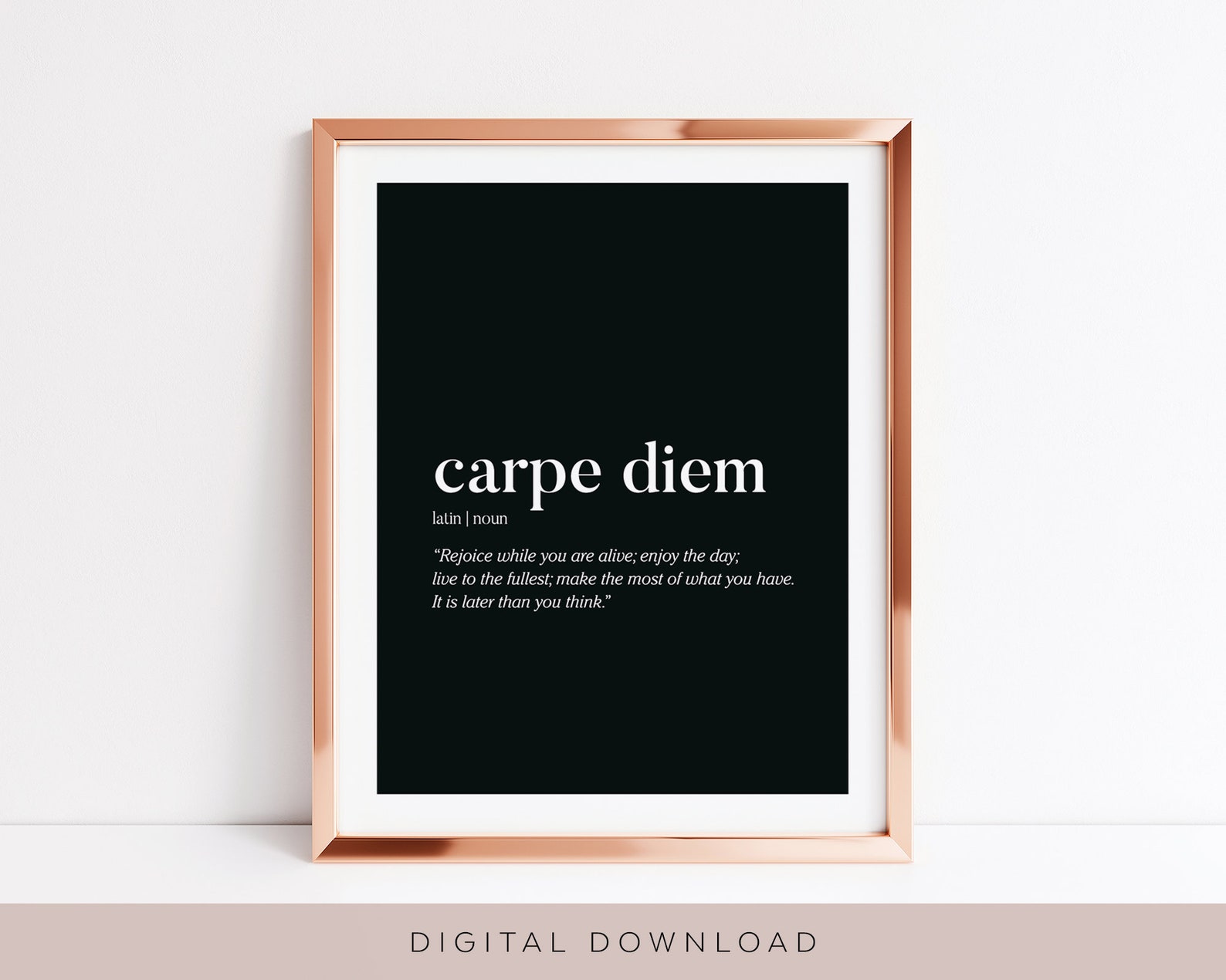 Carpe Diem Definition Printable Wall Art Etsy