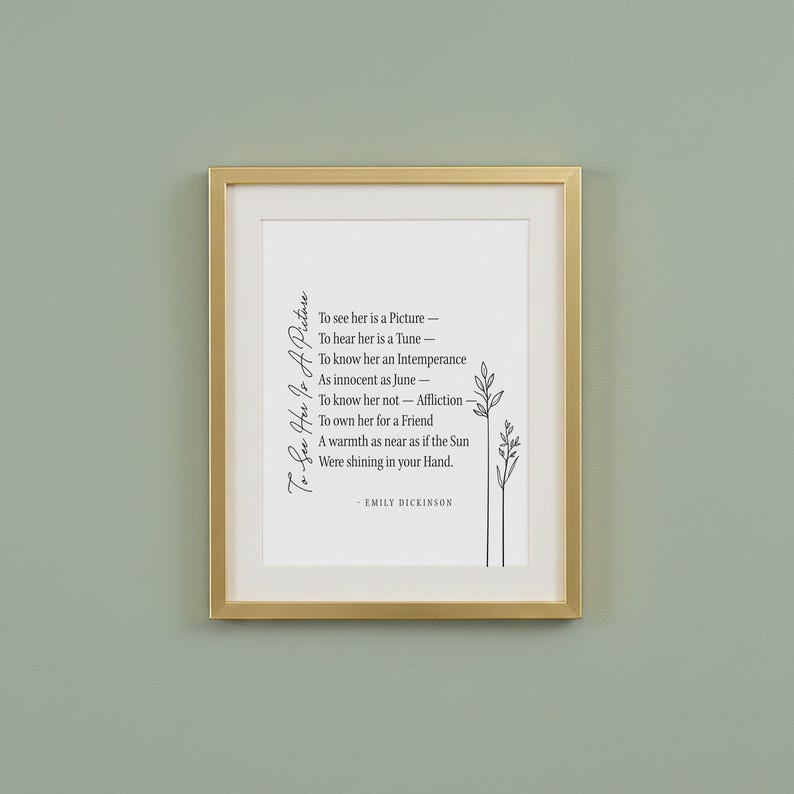 Emily Dickinson Friendship Poem Print 