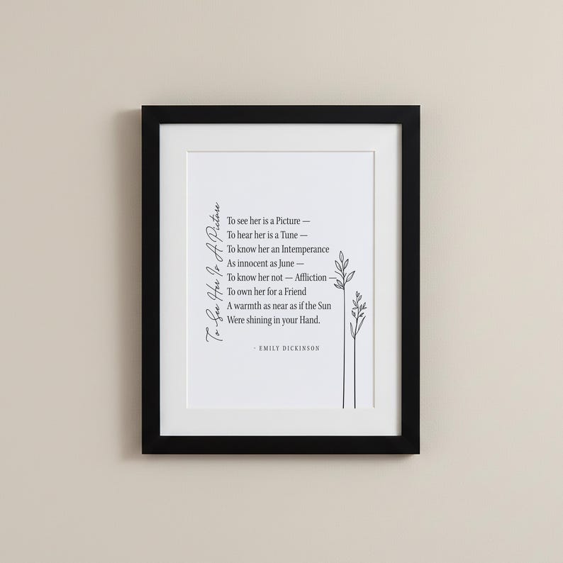 Emily Dickinson Friendship Poem Print 