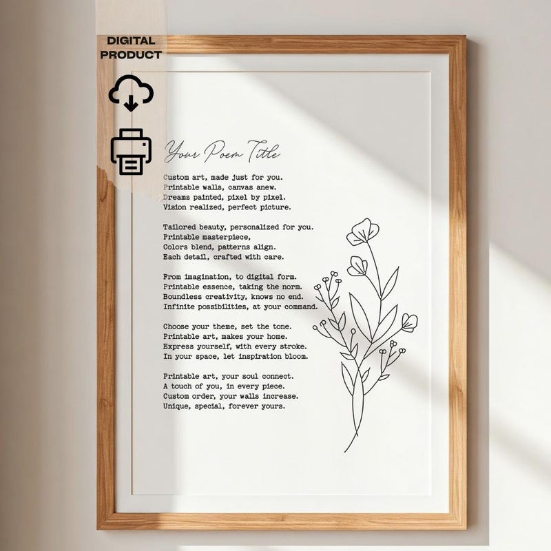 Custom Poem Print - Etsy