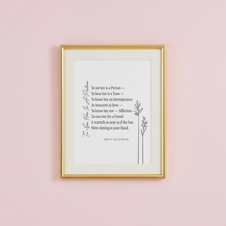 Emily Dickinson Friendship Poem Print 
