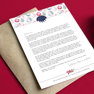 Carta explicativa de Papá Noel para un hijo / Una forma adorable de decirle a tu hijo que Papá Noel no existe / Carta de los padres / Papelería navideña imprimible