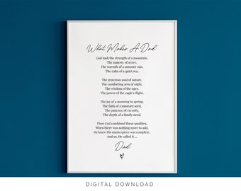 What Makes A Dad Poem Fathers Day Poem Gift For Dad Fathers Day Printable Poem Instant Download