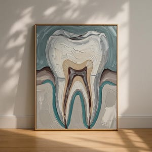 Abstract Tooth Anatomy, Dental Wall Art, Dental Office Decor (digital ...