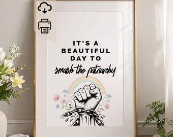 Impression d'art féministe, citation de Smash the patriarcat (téléchargement numérique)