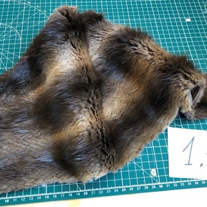 PIeces of natural brown mink fur Fur scraps mink Scrap fur mink scraps Natural piece of mink fur Crafting fur Fur remnants Long furry scrap