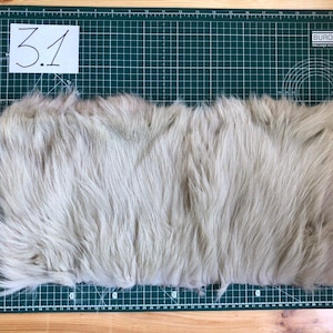 Real White Arctic Fox Fur Trimmings: Crafting Remnants