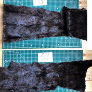 Large patches of natural dark brown mink fur Fur scraps mink Scrap fur mink scraps Natural piece of mink fur Fur remnants