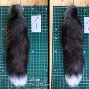 Natural tail silver fox Real fox tail Fur silver fox Crafting fur trimming furs silver fox scraps Art project fur Fur Craft Silver fox tail