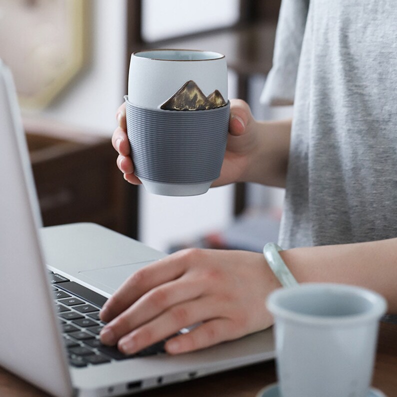 Best Ceramics Portable Mug with Lid Teacup Infuser Travel Tea Etsy