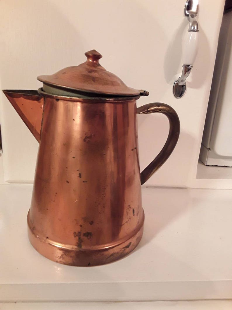 Tagus Tea Kettle/Pot Made in Portugal R.97 Copper Vintage Etsy