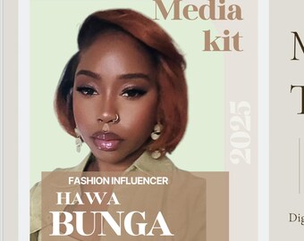 Media Kit Template |Social Media Influencer  Editable Media Kit Template for Canva | Media Kit Template