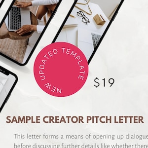 Sample Pitch Letter, Pitch Letter Template, Partner Solicitation, Pitch Template, Brand partner pitch letter, Pitch to Brand Letter Template