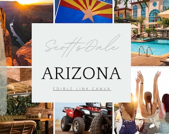 Girls Trip/Bachelorette Weekend Itinerary/Scottsdale AZ Full itinerary| Editable, Template,Self Editing, Pink/Blush CANVA template & PDF