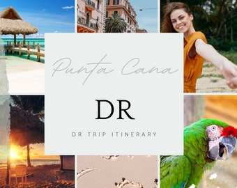 Baecation/Bachelorette Weekend Itinerary/Punta Cana Full itinerary| Editable, Template,Self Editing, Pink/Blush CANVA template & PDF