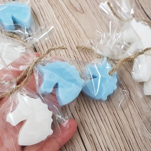 10-60 pezzi Mini saponi unicorno bianchi e azzurri fatti a mano bomboniere bomboniere unicorno per bambini bomboniere per matrimoni bomboniere per feste per bambini