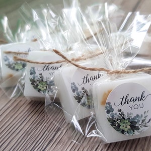 10-60 pcs Mini savons à l'avoine faits main Merci faveurs Mini barres de savon faveurs de douche de mariage Ensemble de savons de mariage naturel Cadeaux de douche nuptiale image 9