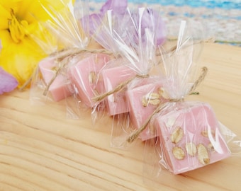 10-60 pcs Oatmeal Mini soaps handmade Thank you favors Mini soap bars wedding shower favors Natural Wedding soap Set Lavender weddings