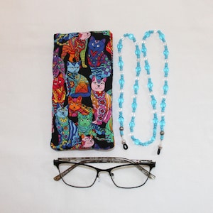 Sunglass Case with Swarovski Crystal Lanyard - Christmas Gift - Stocking Stuffer