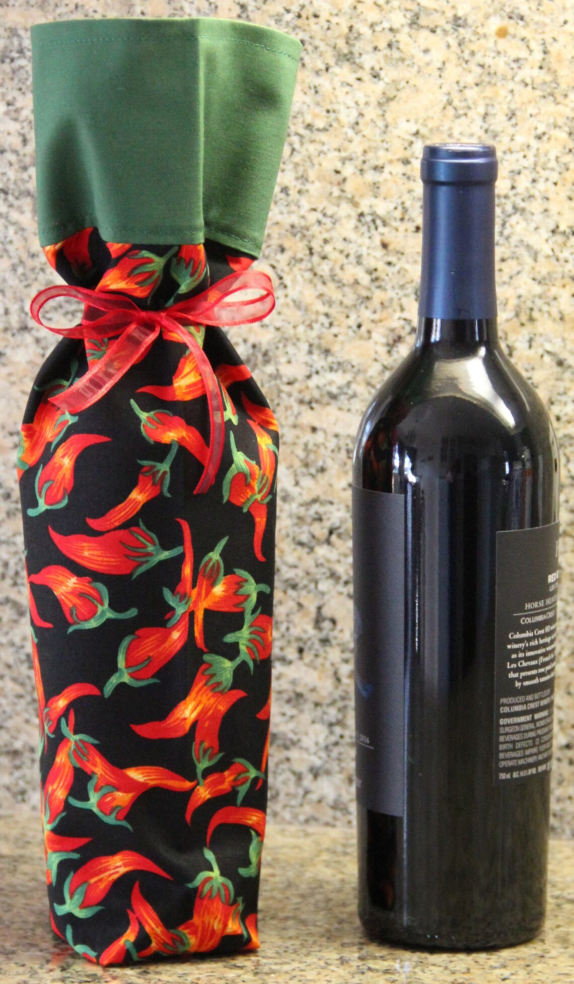 Fabric Wine Bags Rainbows Chili Peppers Helicopters Etsy